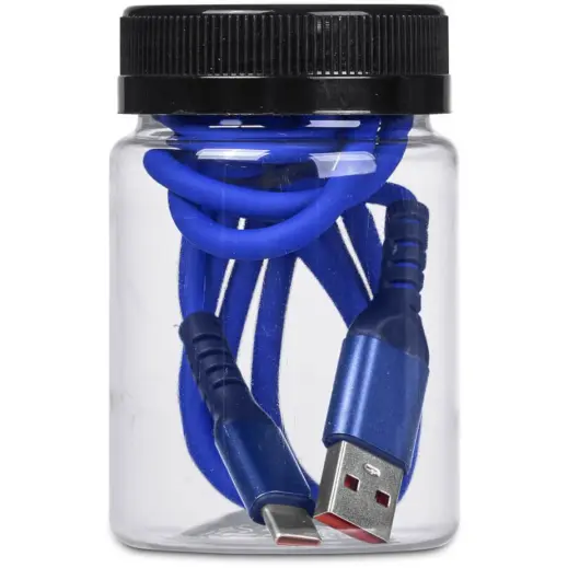 Altitude Capsit Fast Charge USB-A to Type-C Charging Cable in Jar Blue Jar